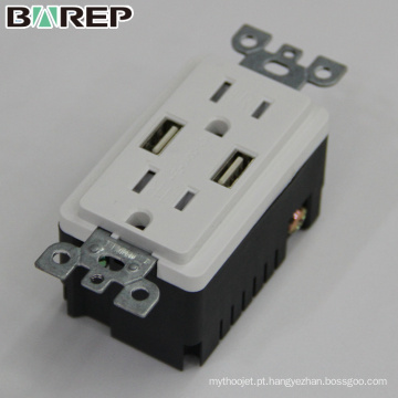 Tomada do carregador do usb do soquete resistente da ampola de 15A 125V ampola GFCI